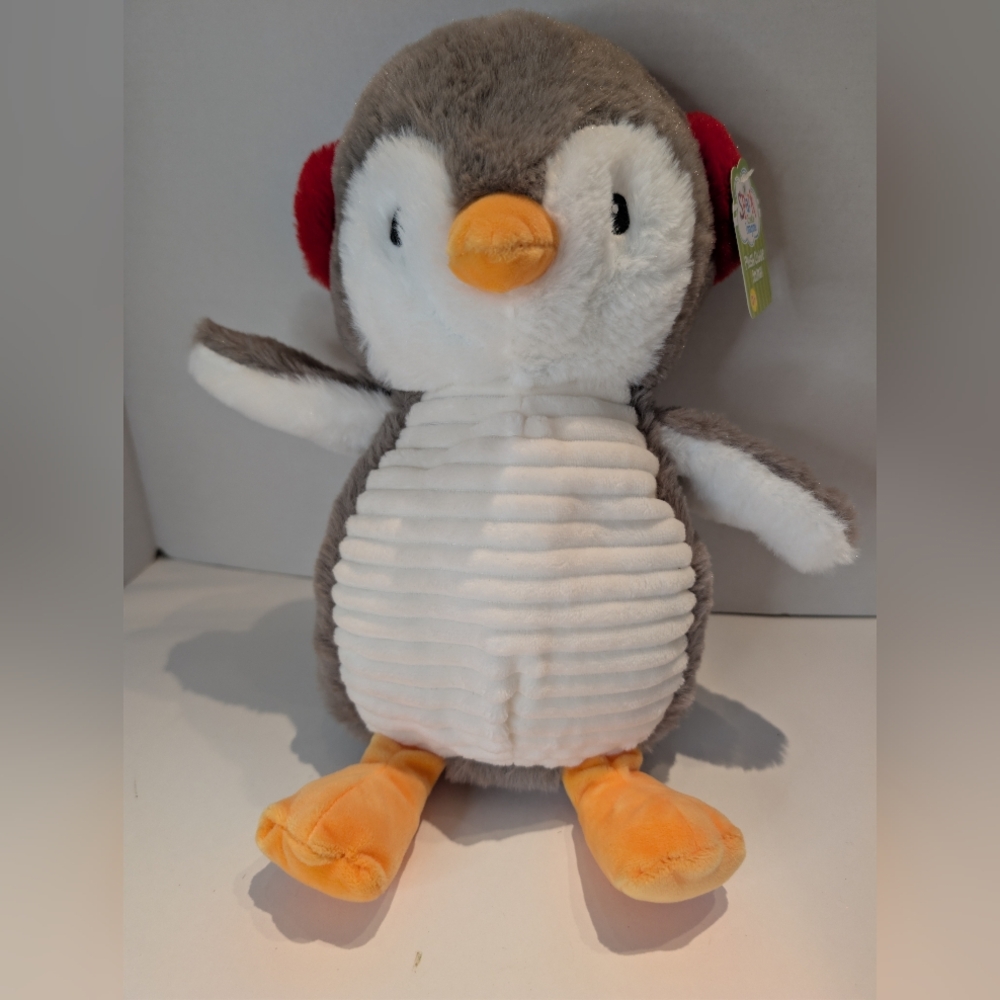 Plush Penguin Bird Toy - Gray and White Stuffed Animal